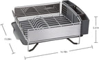 KitchenAid Compact Stainless Steel Dish Rack, Satin Gray, 15-Inch-by-13.25-Inch -