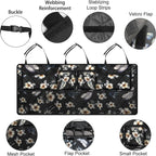 Femuar Car Trunk Organizer,Large Capacity Backseat Trunk Organizer(42"*18"),Collapsible Car Storage Bag with 8 Pocekt,Car Organizer for SUV/MPV/Truck - Hibiscus