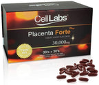 CellLabs Sheep Placenta Forte Plus 30,000mg Premium Quality Stem Cell Supplement, Anti-Aging, Rich Antioxidant, Speedy Healing, Vitality, Enhance Immunity, 60's enteric Capsule