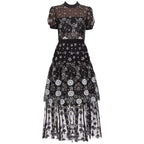 sequins embroidery dress