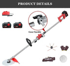 Priority Culture Electric Lawn Mower, Cordless String Trimmer, Weeder Small Household Electric Lawn Mower, Yuanlin Multifunctional Weeder, Retractable Rod, 21V/3Ah, 21V/6Ah Lithium Battery