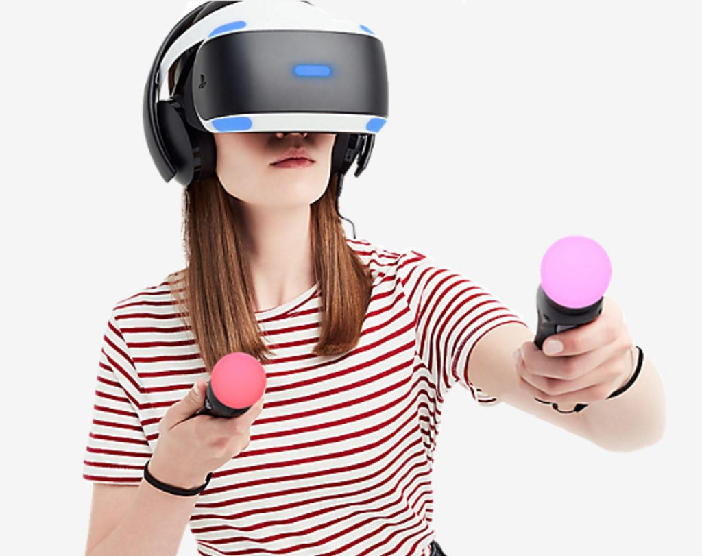Play Station VR 11-In-1 Deluxe Bundle PS4 &amp; PS5 Compatible: VR Headset, Camera, Move Motion Controllers, Iron Man, VR Worlds, Resident Evil 7, Battlezone, RIGS, Until Dawn, Blood&amp;Truth, Golf
