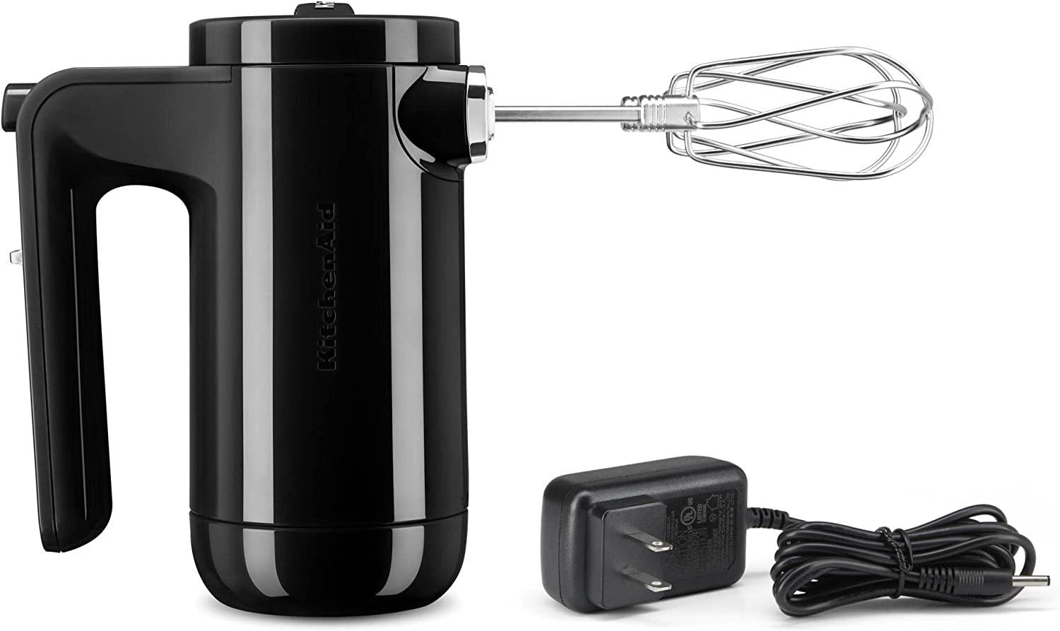 KitchenAid Cordless 7 Speed Hand Mixer - KHMB732| Onyx Black | 7.56 x 3.54 x 11.69 inches