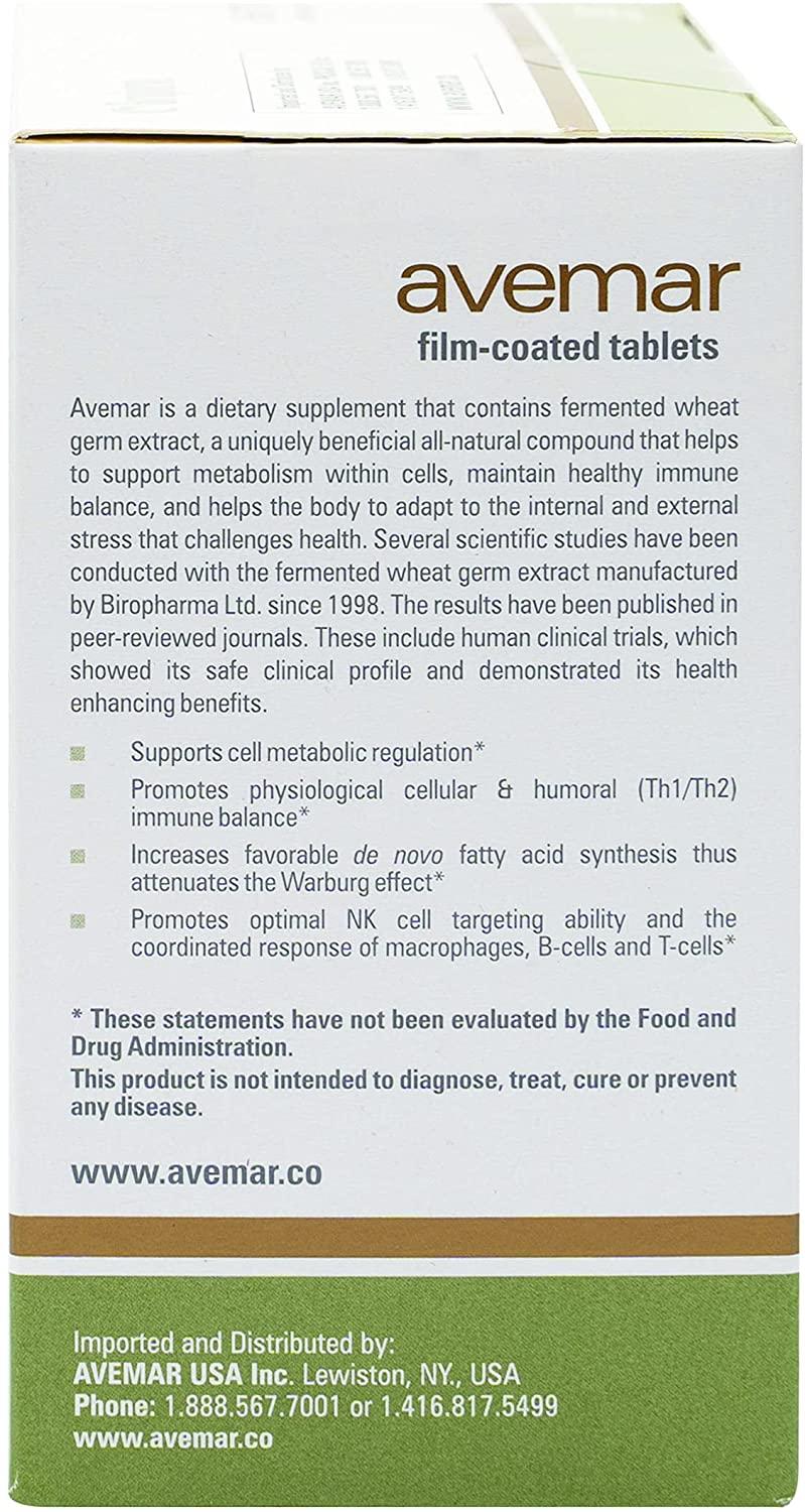 Authentic Avemar™ Film-Coated Tablet - Fermented Wheat Germ Extract, Daily Immune and Cell Support, Avemar Pulvis™ Super Concentrate, Natural, 300 Tablets