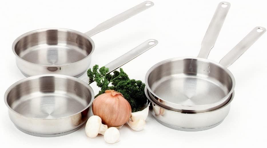 Demeyere Resto Mini Saute Pan Set, Silver, 4-Piece