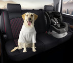 Aierxuan Back Seat Covers for Chevy Silverado GMC Sierra Pickup Custom Fit 2007-2024 1500 2500HD 3500HD Crew Double Extended Cab Waterproof Leather Split Bench 40/60, 50/50 (Rear Seat/Red)