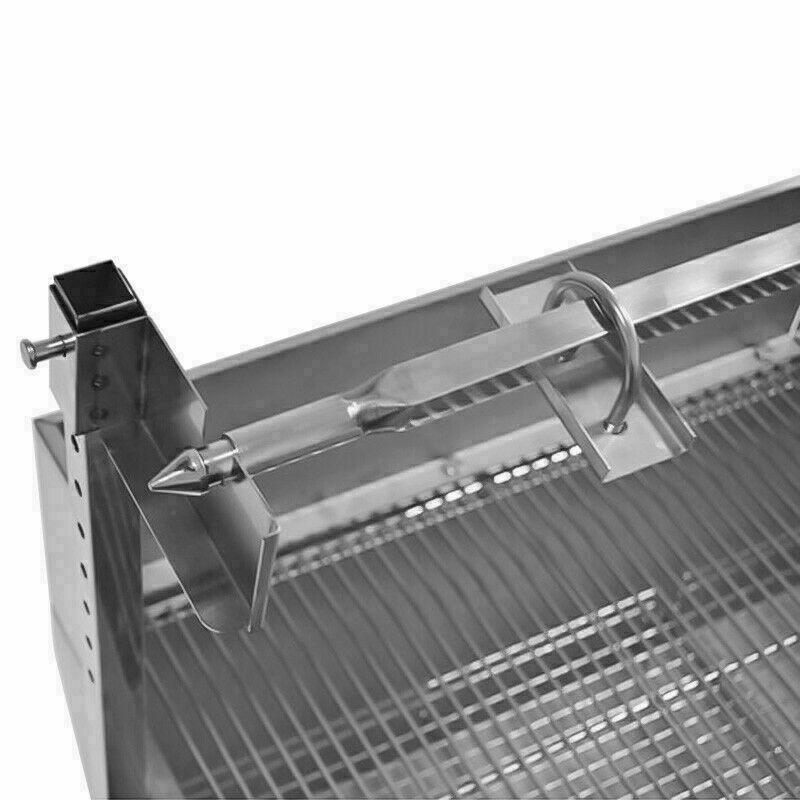 46'' Portable Spit Roaster Rotisserie Pig Lamb Roast Outdoor BBQ Grill