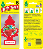 LITTLE TREES Air Fresheners Car Air Freshener. Hanging Tree Provides Long Lasting Scent for Auto or Home. Strawberry, 24 Air Fresheners