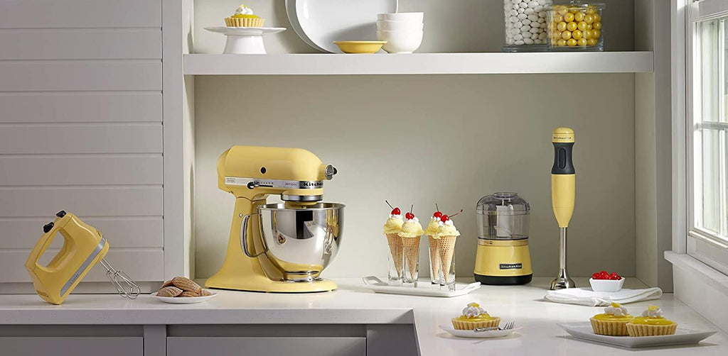 KitchenAid KSM150PSMY Artisan Series 5-Qt. Stand Mixer with Pouring Shield - Majestic Yellow