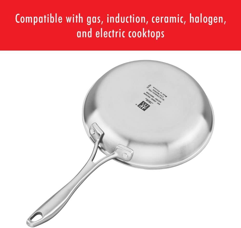 ZWILLING Spirit 3-ply 10-pc Stainless Steel Ceramic Nonstick Pots and Pans Set, Dutch Oven, Fry Pan
