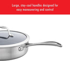 ZWILLING Spirit 3-ply 10-pc Stainless Steel Ceramic Nonstick Pots and Pans Set, Dutch Oven, Fry Pan