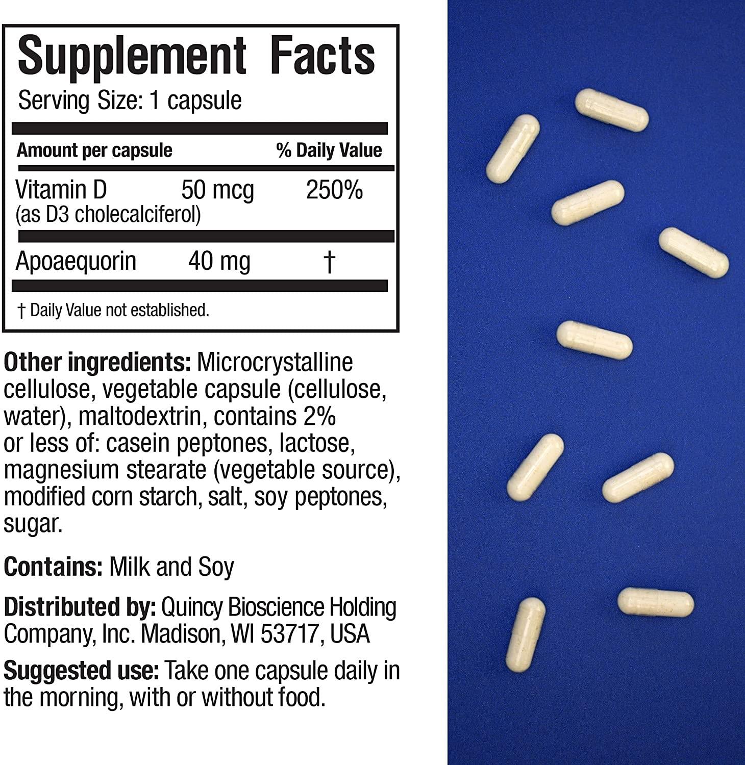 Prevagen Improves Memory - Professional Strength 40mg, 30 Capsules |3 Pack| with Apoaequorin & Vitamin D | Brain Supplement for Better Brain Health, Supports Healthy Brain Function