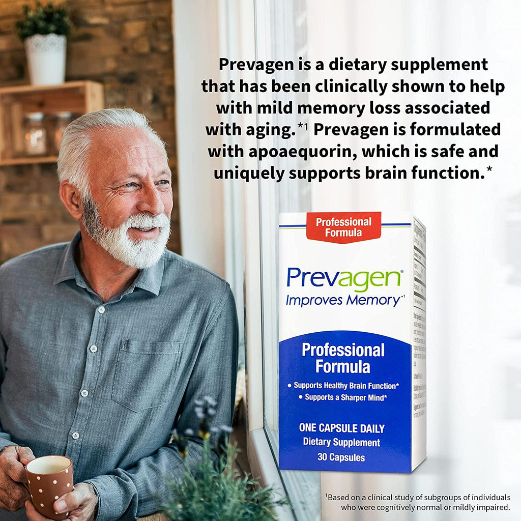 Prevagen Improves Memory - Professional Strength 40mg, 30 Capsules |3 Pack| with Apoaequorin & Vitamin D | Brain Supplement for Better Brain Health, Supports Healthy Brain Function