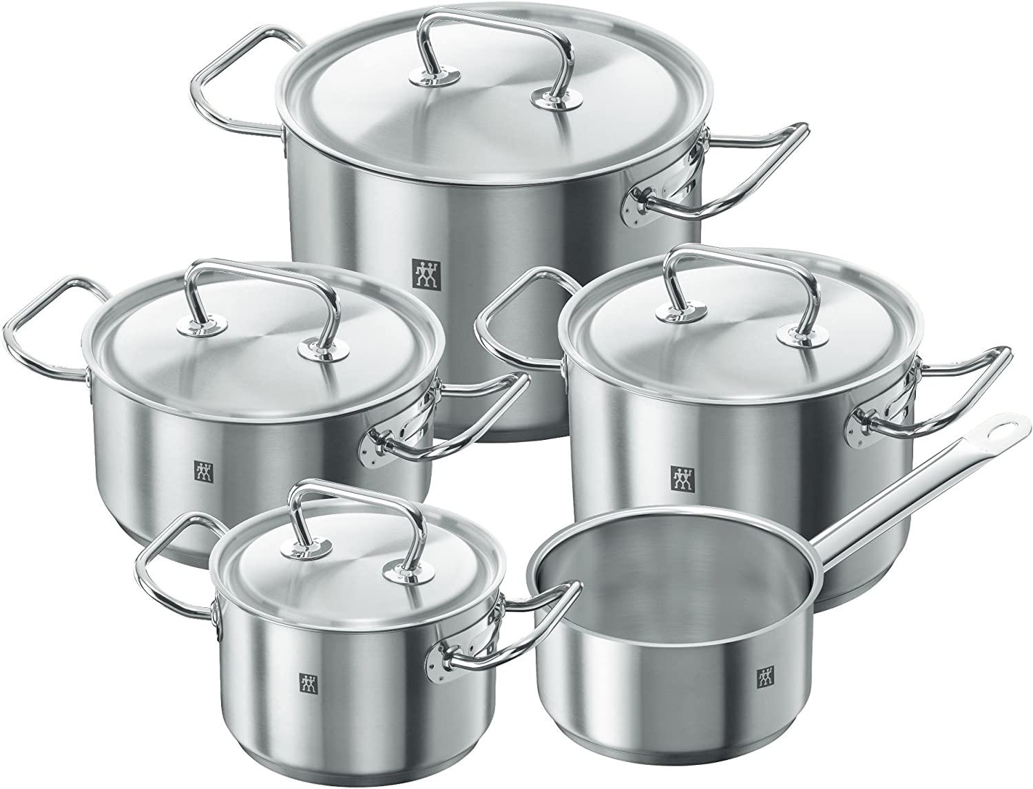 HENCKELS Zwilling J.A Cookware Set 9 Pieces Twin Classic Steel