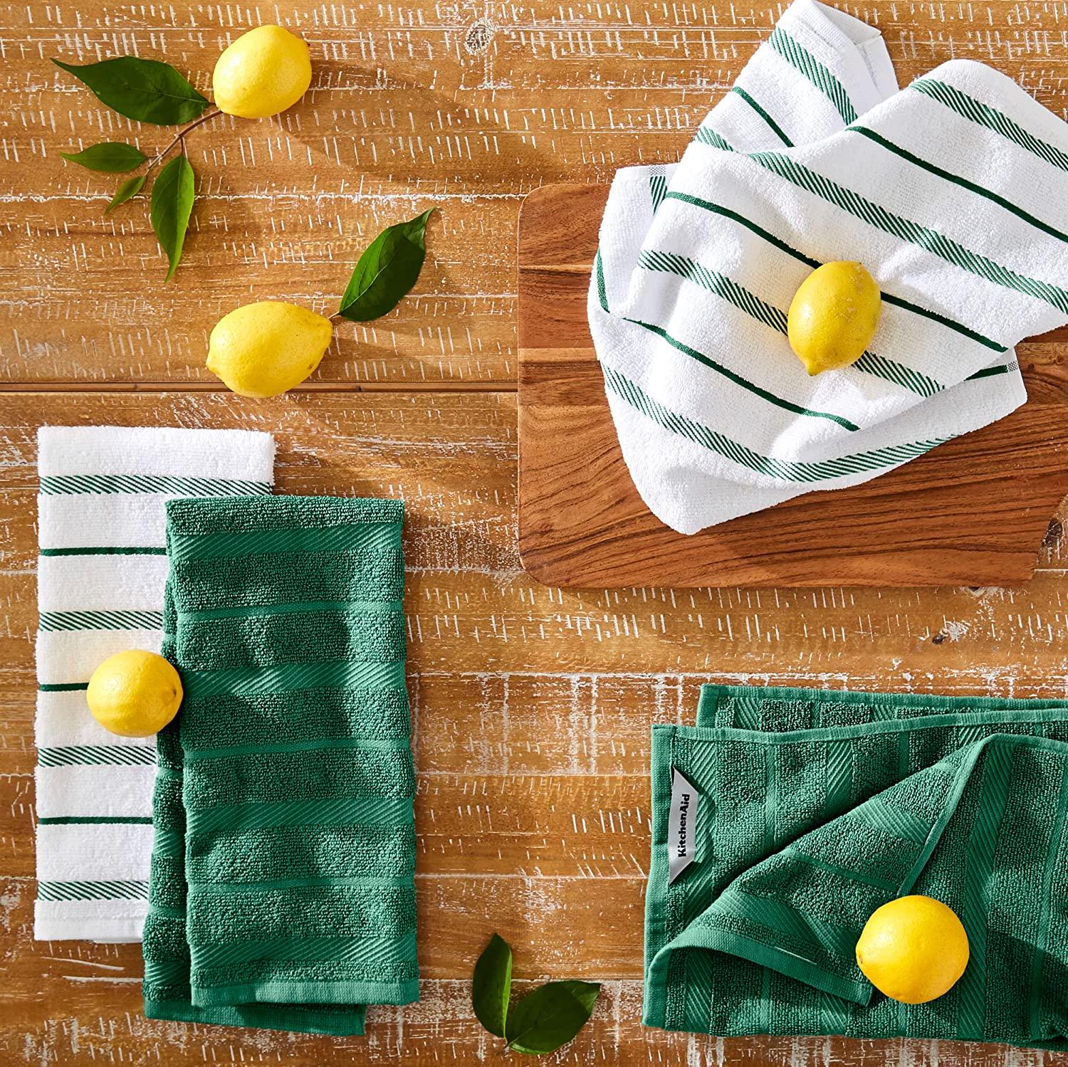 KitchenAid Albany Kitchen Towel Set, Set of 4, Pebbled Palm