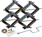 Set 4 LIBRA 9K lb Heavy Duty 24" RV Trailer Stabilizer Leveling Scissor Jacks w/Dual Power Drill Sockets & Complete Set of Mounting Hardware -Model# 26098