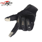 1 Pair Riding Tribe Touch Screen Motorcycle Gloves, Full Finger Hard Knuckle Safety Gloves Motos Luvas Motocross Protective Gear Racing Gloves