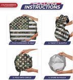 Autoamerics 1-Piece Windshield Sun Shade ERDL Camo American Flag USA  - Foldable Car Front Window Sunshade for Most Sedans SUV Truck - Blocks Max UV Rays and Keeps Your Vehicle Cool - Large