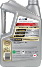 Mobil 1-123837 Extended Performance High Mileage 0W-20; 5QT, Gray