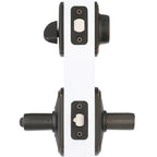 Camelot Aged Bronze Single Cylinder Deadbolt with Accent Entry Door Lever Combo Pack