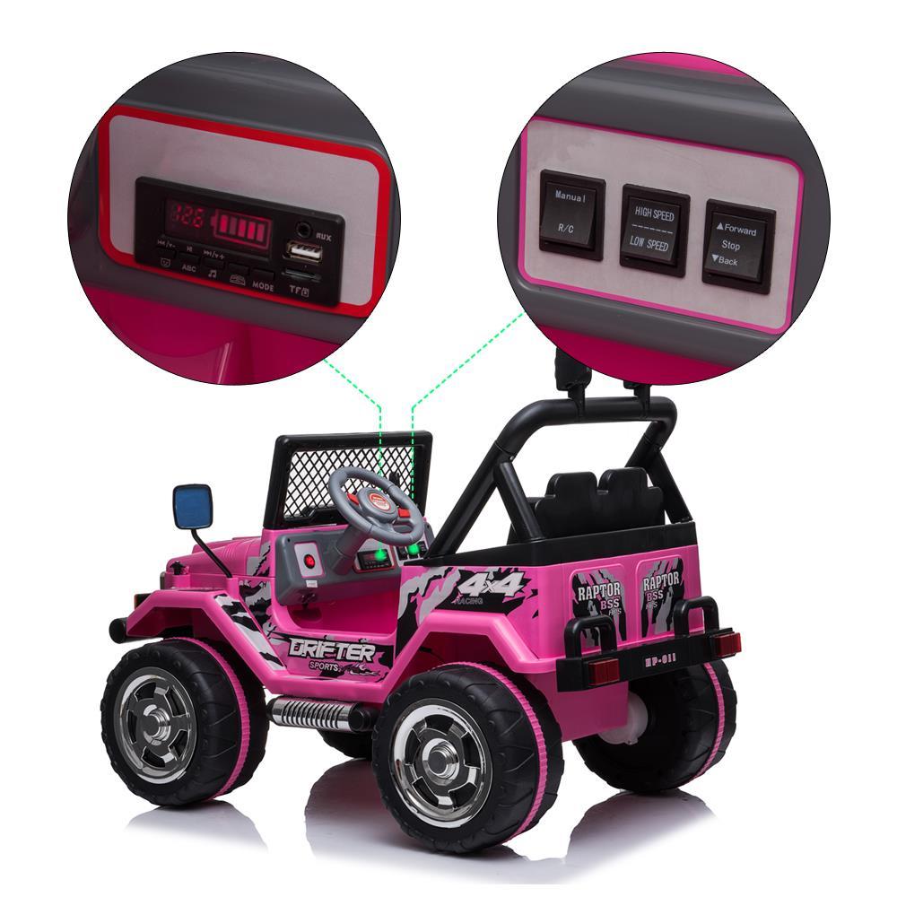 Zimtown Ride-On Car Electric Car with12V7AH Battery Children Car Pre-Programmed Music and Ride on Car Remote control Pink