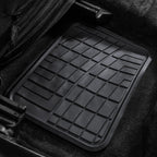 FH Group Automotive Floor Mats - Heavy-Duty Rubber Floor Mats for Cars, Universal Fit Full Set, Climaproof Floor Mats, Trimmable Floor Mats for Most Sedan, SUV, Truck Floor Mats Gray Black