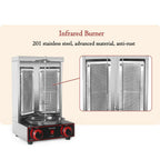 Steel LPG Shawarma Grill Doner Kebab Machine 110V Automatic Rotation