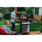 Premier Propane Gas Grill  Steel  In Thermometer 2 Burner