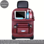 Upgrade Your Car With This Luxury Leather StoraBag And Tray - Perfect For Kids' Snacks And Toys!