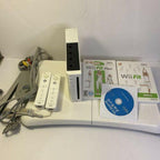 Wii Console RVL-001 Wii Fit Bundle w/ Board &amp; 3 Games Wii Sports