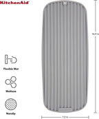 KitchenAid Versatile Drying Mat, 16.89x7.2x0.22 Inch, Gray