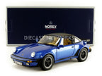 Norev 187663 1987 Porsche 911 Turbo Targa 3.3 Blue Metallic 1-18 Diecast Model Car