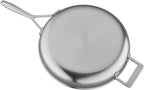 Demeyere Industry 5-Ply 12.5-inch Stainless Steel Fry Pan with Helper Handle