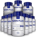 Maximum Strength NMN Capsules, 500mg, NAD+ Levels for Mental Performance & Anti Aging, 60 Capsules Nicotinamide Mononucleotide Supplement(600 Count(Pack of 10))
