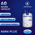 Maximum Strength NMN Capsules, 500mg, NAD+ Levels for Mental Performance & Anti Aging, 60 Capsules Nicotinamide Mononucleotide Supplement(600 Count(Pack of 10))