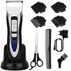 Machine Man Cut Hair Electric LCD Wireless 4 Combs 100.240V