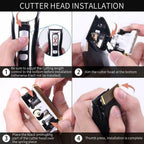 Machine Man Cut Hair Electric LCD Wireless 4 Combs 100.240V