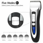 Machine Man Cut Hair Electric LCD Wireless 4 Combs 100.240V