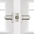 Casey Satin Nickel Bed/Bath Privacy Door Lever Featuring Microban
