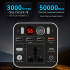 53000mAh Camping Battery Power Station, 198wh Portable Power Bank, With 110V AC Outlet, DC/PD Twoway Fast Charge, Outdoor Generator, LED Light, 4 USB