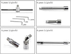 Gygjb 53PCS1/4-Inch Drive Socket Set Car Repair Tool Kit Ratchet Wrench Drive Socket Wrench Automobile Motorcycle Repair Hand Tool Set