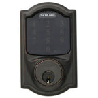 Camelot Aged Bronze Connect Smart Door Lock with Alarm (2-Pack)