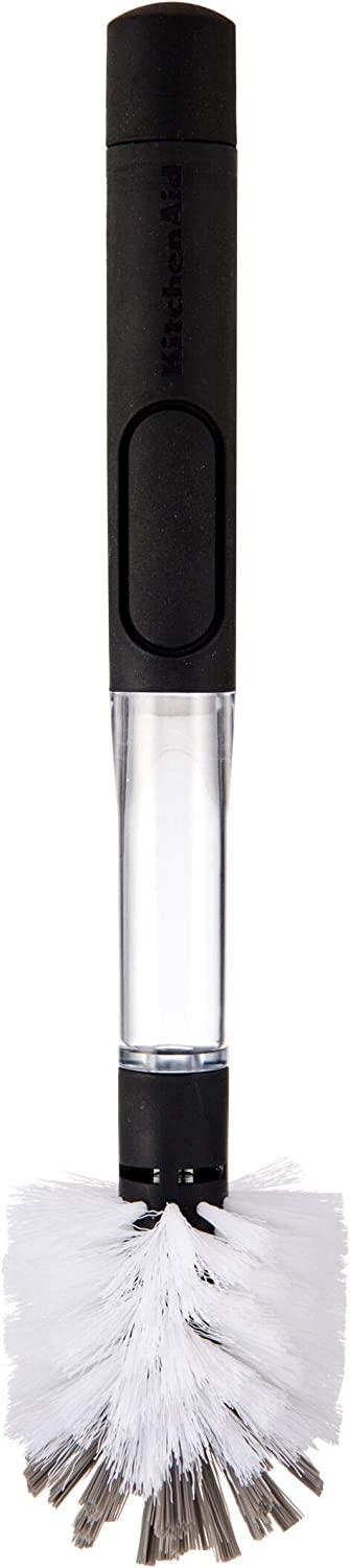 KitchenAid Soap Dispensing Bottle Brush, one size, Black/White