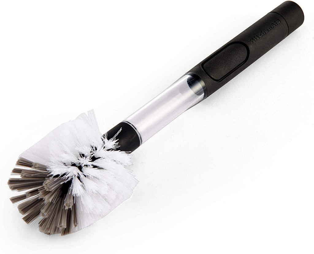 KitchenAid Soap Dispensing Bottle Brush, one size, Black/White