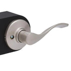 Balboa Satin Nickel Right-Handed Dummy Door Lever with Microban Antimicrobial Technology
