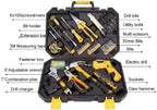 95 Piece Complete Household Tool Kit with 3.6 Volt Cordless Screwdriver And Most Useful Hand Tools And DIY Accessories with Carrying Tool Box Auto Repair Tool Sets