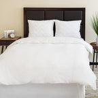 Superity White Twin Duvet Cover - Cotton Breathable &amp; Comfortable Fabric, Protects Mattresses from Dirt, Dust &amp; Dander - Twin Size Duvet Cover (68x86)