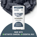 Schmidt's Aluminum Free Natural Deodorant for Women and Men, Charcoal and Magnesium with 24 Hour Odor Protection, Vegan, Cruelty Free, Fresh, 2.65 oz, Pack of 4