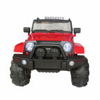 Ride On Jeep Car, 12V 4WD Powered Truck, Manual/ Parental Remote Control Modes Truck Vehicle Headlights, MP3 Port, Music, Horn Kids (Red Jeep)