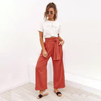 loose high waist wide leg trousers
